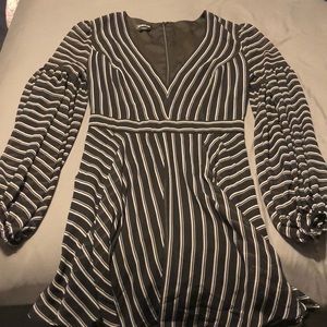 Low V neck mini dress